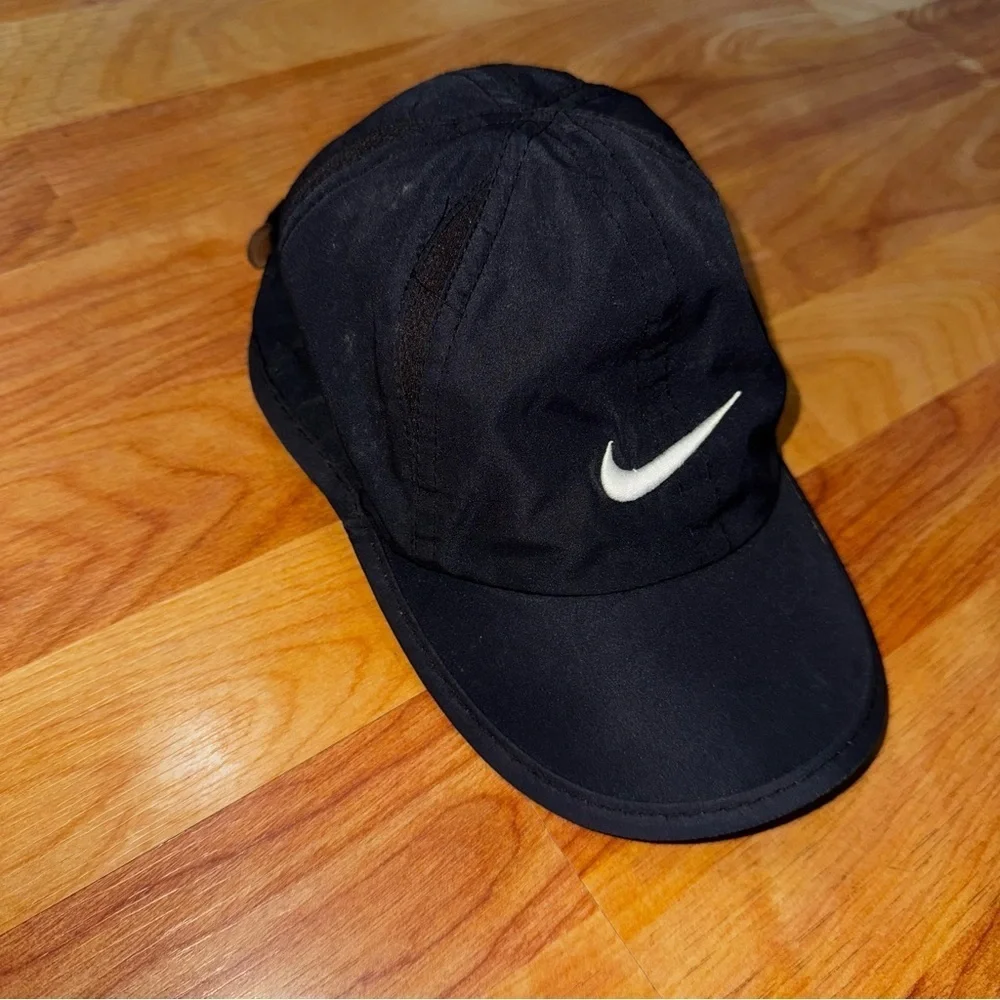 Lightweight Black Nike Toddler Hat Adjustable OSFA Nike Swoosh “Just Do It” Rare